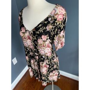 Vintage 90s floral button down dress, size S/M